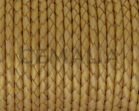 Bolo Braided Round Leather Cord. 3mm. Metallic gold. Best Quality.