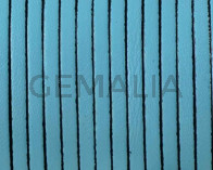 Flat leather cord 3x1,5mm. Blue. Best Quality.