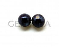 Porcelain. Round. 14mm. lilac ir. Hole:Approx 1mm.