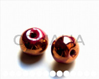 Ceramic. Round, 16mm. Maroon. Int.3.5-4mm..