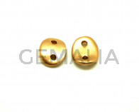 Ceramic. Connector. 30x25mm. Gold mat. Inn.4mm. app.