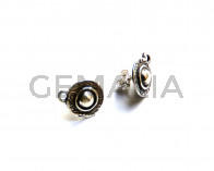 Zamak. Clasp. 12mm. Silver color. Inn. 2mm.