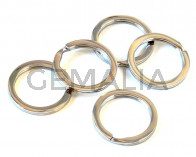 Stainless steel 304. Key split ring. 25mm. Silver. Inn.22mm.approx.