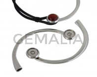 Zamak. Half necklace. 13.5cm. Coin. 25mm. No stone. 20mm.