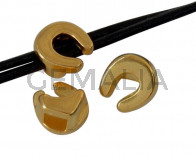 Zamak. Horseshoe. 6x6mm. Gold. Inn.2.5x1.5mm.