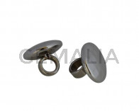 Stainless steel 304. Coin. 12x12x4mm. Silver. Inn.4mm
