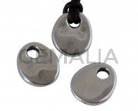 Zamak pendant. 13x11mm oval. Silver. Inn.2.8mm