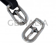 Zamak buckle clasp for flat leather 5-6mm - 17x10mm