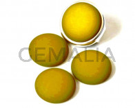 Resin. Cabochon. 20mm. Matt olive. Best Quality.