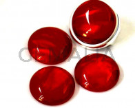 Resin. Cabochon. 20mm. Pearl light red. Best Quality.