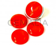 Resin. Cabochon. 20mm. Pearl orange. Best Quality.