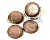 Resin. Cabochon. 20mm. Pearl light grey. Best Quality.