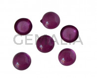 Resin. Cabochon. Coin. 7.2mm. Purple. Best Quality.