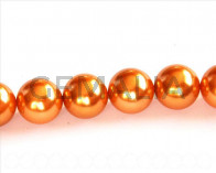 Shell pearl, 16mm round. Gold color. Inn. 1mm. 16-inch strand.