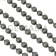 Zamak chain. 6mm balls. Silver.