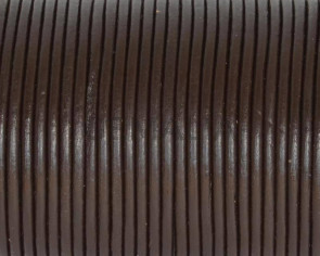 Round Leather cord. 2mm. Brown