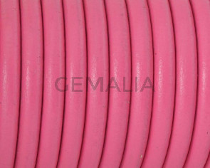 Round Leather cord. 4.5mm. Fuchsia. Best Quality.