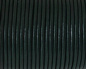 Round leather Cord. 2.5mm. Bottle green.