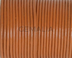 Round leather Cord. 2mm. Middle brown