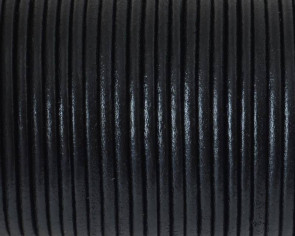 Round leather Cord. 2.5mm. Black. Best Quality.