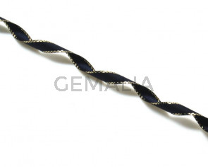 Satin Ribbon. 7mm. Dark blue. Best Quality.