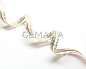 Ribbon&wire. 7mm. Cream color. Best Quality.