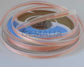Lazo fantasia. Alambrado. 7mm. Salmon. Calidad superior.