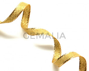Ribbon. 7mm. Metal gold. Best Quality.