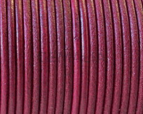 Round leather Cord. 2mm. Fuchsia. Best Quality.