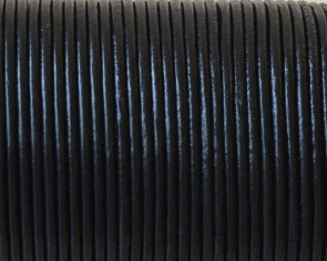 Round Leather Cord. 1.5mm. Black. Best Quality.