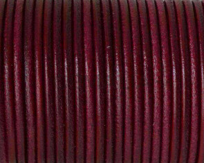 Round Leather cord 2.5mm. Fuchsia. Best Quality.