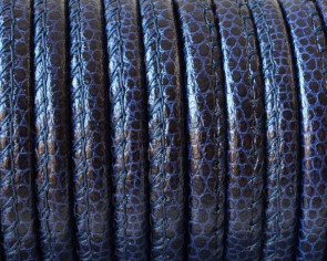 Round DL leather. Stitched. 5mm. Navy Blue. Best Quality