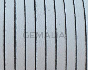 Flat Leather cord. 3x1,5mm. White. Best Quality.