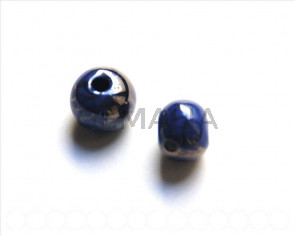Ceramic. Round, 12mm. Dark violet. Int.3mm.