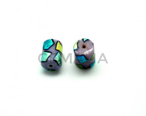 Ceramic. Barrel. 18.5x14mm. Lilac. Inn.2mm. approx.