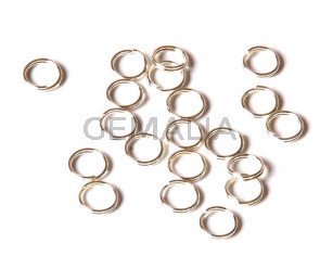 Close ring. double. 8x0.7mm. Silver color 50 PCs