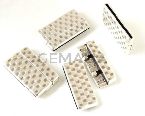 Magnetic clasp. 43x25mm. Silver. Inn.40x2mm.