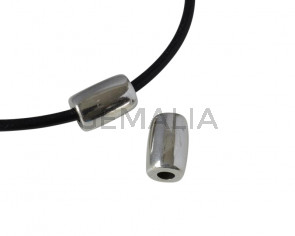 Zamak tube 19x13mm. Silver. Inn. 5mm.