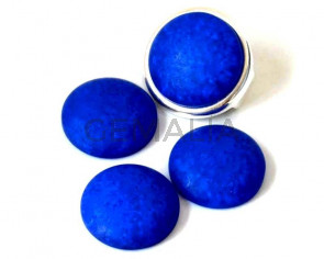 Resin. Cabochon. 20mm. Matt blue. Best Quality.
