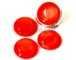 Resin. Cabochon. 20mm. Pearl coral. Best Quality.