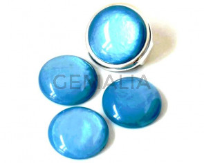 Resin. Cabochon. 20mm. Pearl turquoise. Best Quality.