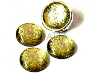 Resin. Cabochon. 20mm. Glittering light yellow. Best Quality.
