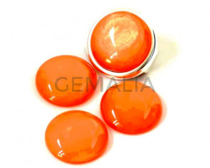 Resin. Cabochon. 20mm. Pearl light orange. Best Quality.