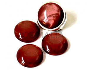 Resin. Cabochon. 20mm. Pearl garnet. Best Quality.