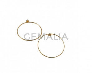 Earrings 54mm brass ring. Gold