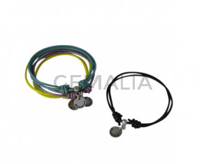 Running bracelet with 2mm leather cord and adjustable.MIX.Best Quality